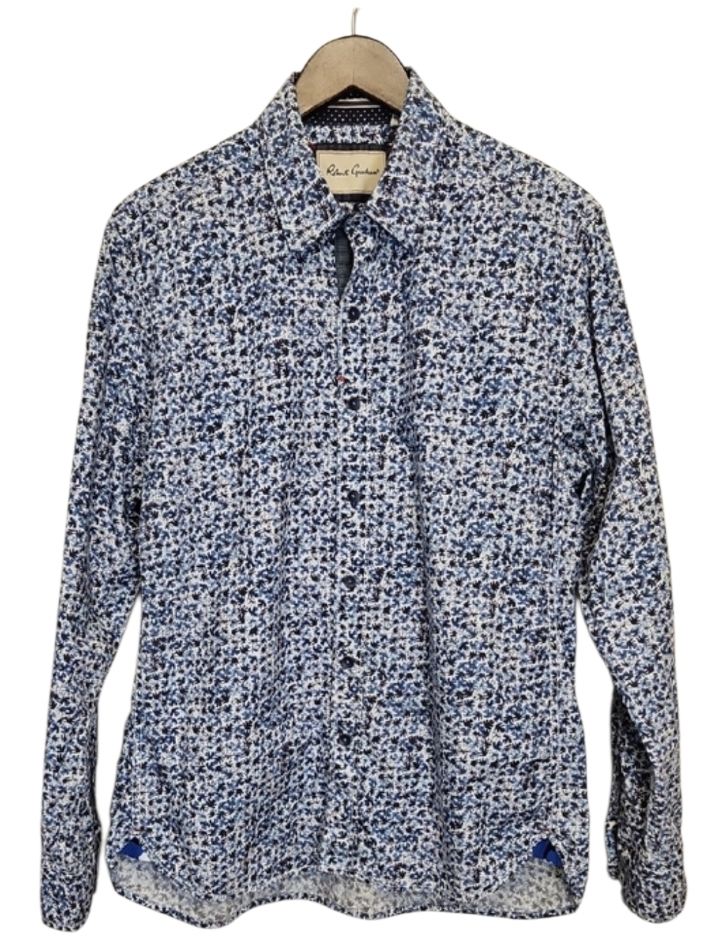 Robert Graham Tailored Fit Mens Print Button Down Shirt, Size Large